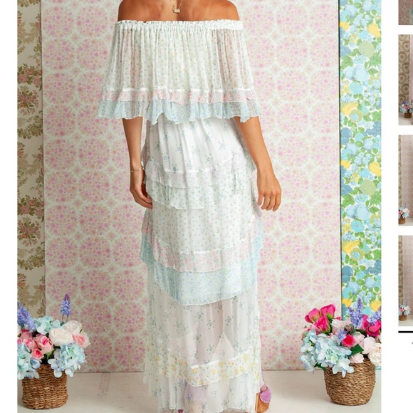 NWOT FILLYBOO SPIRAL FRILL TAMBOURINE MAXI DRESS SIZE MEDIUM Z389-14 - Picture 9 of 14